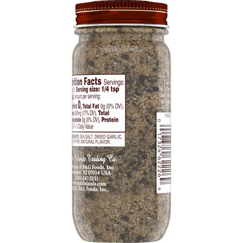 Spice Islands All-Purpose Seasoning Blends, Salt, Pepper & Garlic, 4.2