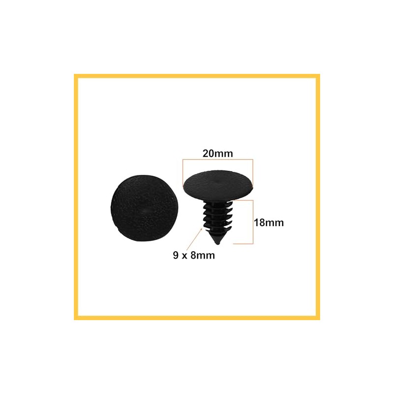 REPAIROCK 9mm x 8mm Hole Plastic Car Fender Fir Tree