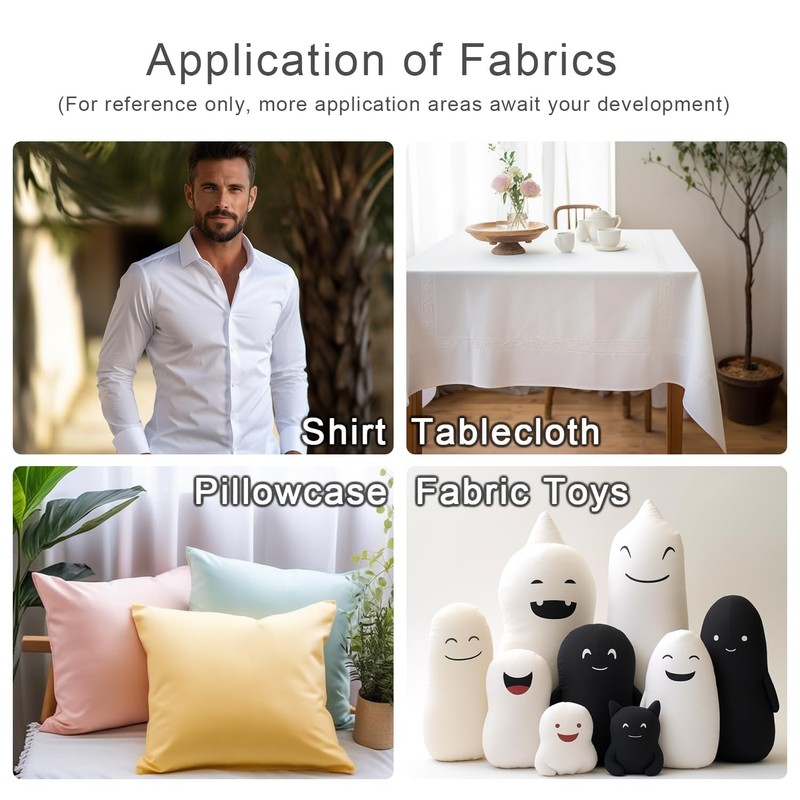 1 Yard White Cotton Fabric 57 Inch Wide 125 GSM