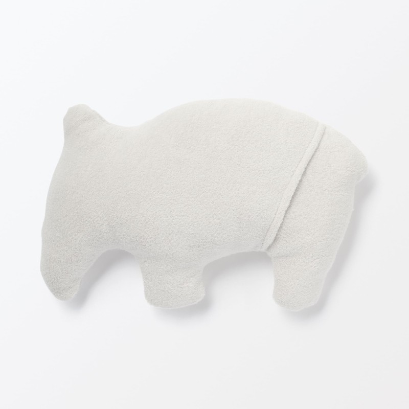 MUJI 84759741 Animal Cushion with Pockets, 10.0 x 6.5 inches