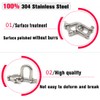 D Ring Shackle Lock-M16/0.63", 304 Stainless Steel D Ring for