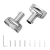 2 Pack Shower Curtain Rod Brackets, Adjustable 180°Rotation, Curved Shower