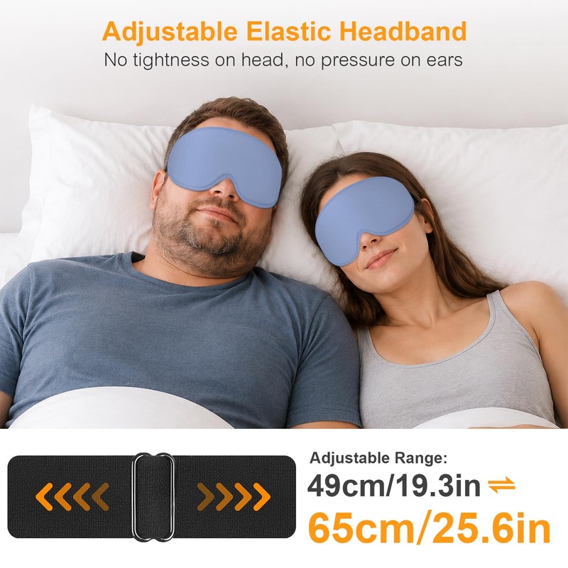 Gritin Mascherina per Dormire 3D sul Fianco, Upgrated Maschera per