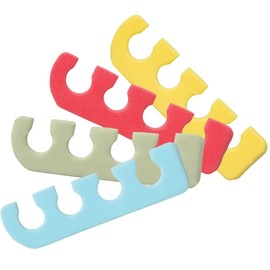 ForPro Comfy Toe Separators, Assorted Colors, Luxurious Foam Pedicure Toe Separators, Individually Wrapped, 24-Pairs