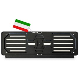 GammBC Car Registration Plate Holder Plastic Polypropylene High Resistance Universal Black Made in Italy