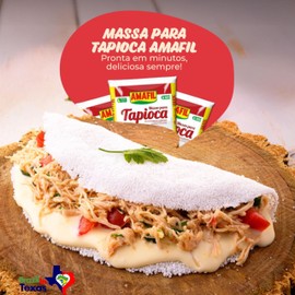 Massa para Tapioca Amafil 500g | Pack 3x500g | Brazilian Hydrated Manioc Starch + Silicone Bracelet Souvenir | Brazil in Texas | Bundle