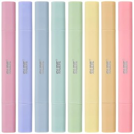 BLIEVE - Resaltadores bíblicos estéticos sin derrames de colores surtidos, resaltador lindo de doble punta para suministros de diario y accesorios, ma