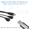 ZJKJHJY USB Splitter Cable 1 in 2 Out USB Extender