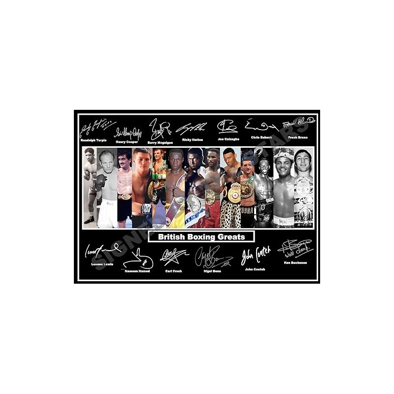 SIGNED BY THE STARS Stunning Quality All Time British Boxing