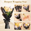 cridoz 20 Sheets Flower Bouquet Wrapping Paper with 12 Pieces