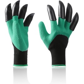 jimmyxqw family claw gardening gloves gardening claw protective glovesclaws garden gloves (green), Large