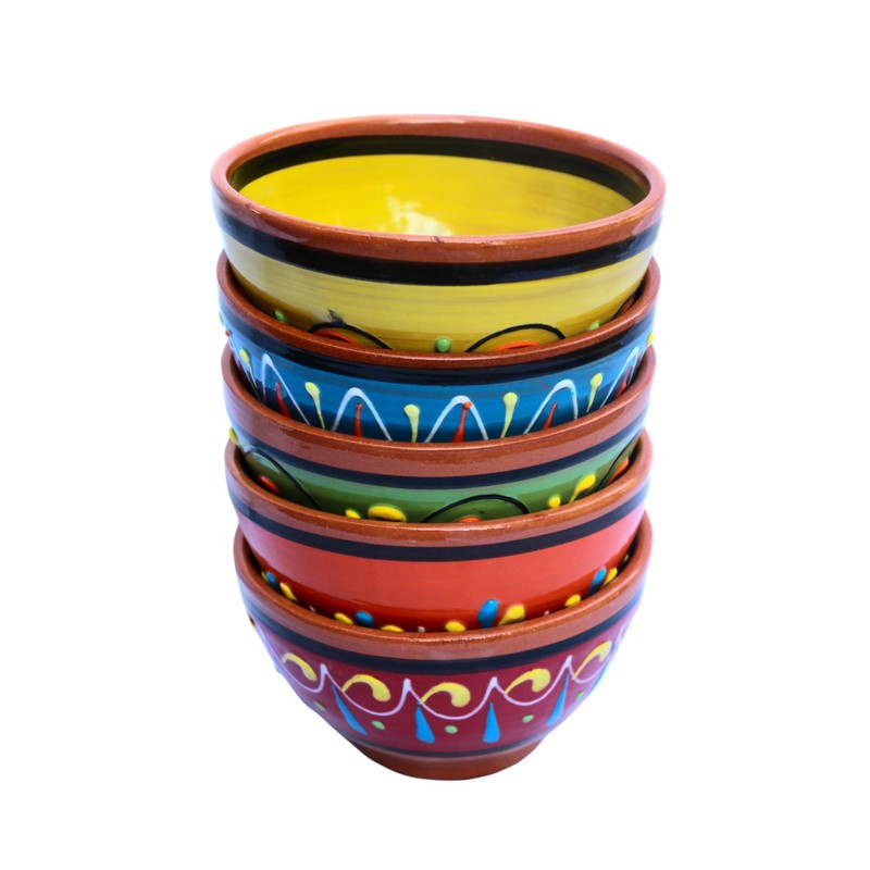 Cactus Canyon Ceramics Salsa Bowls - Spanish Terracotta Multicolor Decor