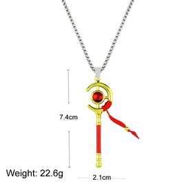 YOXOCOSO Frieren Prop Necklace Anime Cosplay Weapon Pendant Keychain Accessories, Metal, No Gemstone