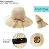 Women's Foldable Straw Sun Hat Wide Brim UPF 50+ Crochet