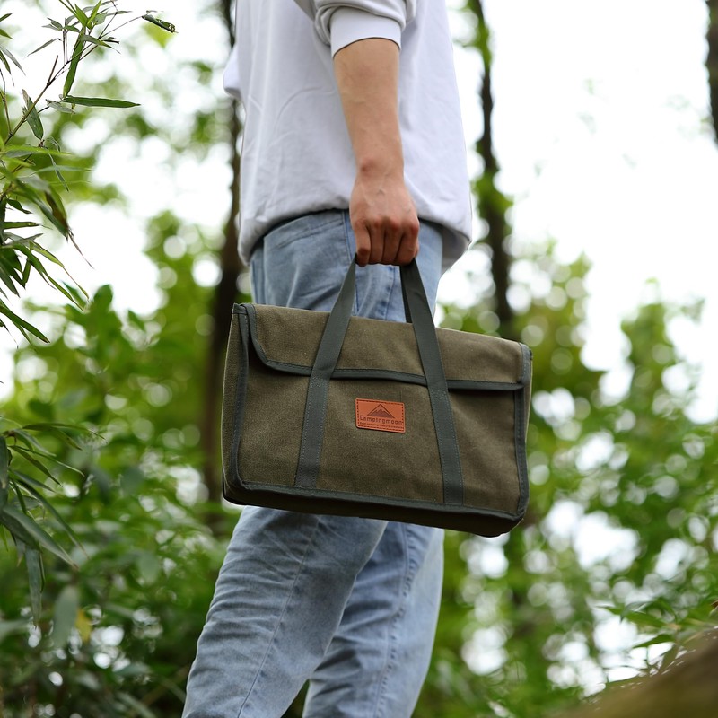 CAMPINGMOON Canvas Case Bag for Camping Grill w/Handle MT-2-B