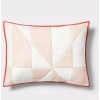 Magnolia Kid's Triangle Pillow Sham ~ Blush Pink 20x26" 100%