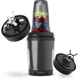 Promixx MiiXR X7 Personal Blender for Shakes and Smoothies - with Performance Nutrition Protein Mixer X-Blade and Shaker Bottle Agitator, Smoothie Blender/Maker, Highly Efficient (7 Piece Set)