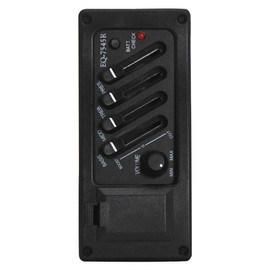 TUOREN Acoustic Guitar Preamp Pickup Tuner 4 Band EQ-7545R Equalizer Pickup Tuner Piezo Pickup Set