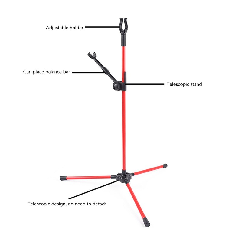 Archery Recurve Bow Stand Fiberglass Compound Bow Holder Light Weight