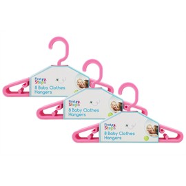 Baby Coat Hangers Small Clothes Hangers First Steps Pack of 24 Pink