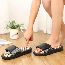 Foot Acupressure Slippers Gravel Soles Health Shoes M12964 40-41 (M)