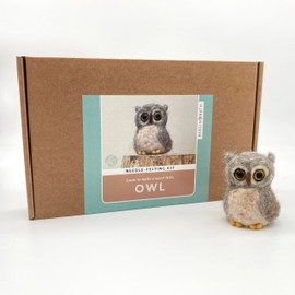 Bergin & Bath Needle Felting Kit, Owl. Make a Sweet Little owl with This Planet Friendly Craft kit for Adults and Teens.