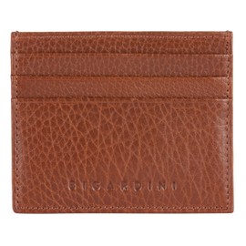 Bigardini Slim Minimalist Leather Card Wallet For Men & Women - RFID Blocking Leather Card Holder Wallets, Floater Brown, Minimalist