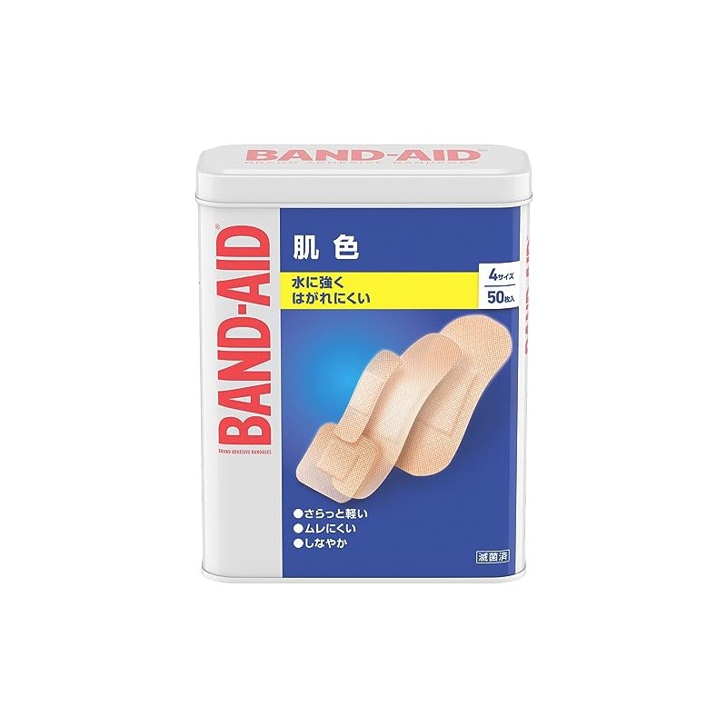 BAND-AID(バンドエイド) 救急絆創膏 肌色タイプ 4サイズ 50枚