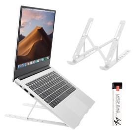 Laptop Stand, PC Stand, Foldable, ABS Material, Anti-slip, Lightweight, Easy to Carry, Improves Posture, 7 Levels of Height Adjustment, Compatible with Tablets, For Home Working, Compatible with MacBooks, PCs, iPads, Laptops