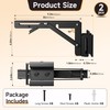 2 Pack E Track Folding Shelf Brackets - 8 Inches