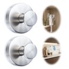 WellMade 2 Pack Brushed Stainless Steel Suction Cup Hooks for