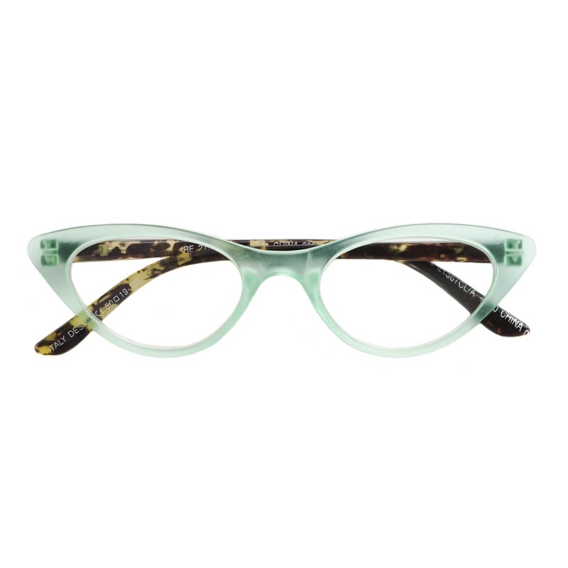 Cat Eye Reading Glasses in Green/Tortoise by Readers.com | The