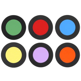 Topiky 6 in 1 Astronomical Telescope Eyepiece Filter Kit, 1.25"/31.7mm Eyepiece Lens Planet and Nebula Filter, Yellow/Orange/Red/Green/Blue/Purple
