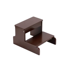 BirdRock Home Wooden Step Stool for Kids - Walnut - Decorative - Strong Sturdy Wood 2 Steps - Toddler Kids Step Helper for Kitchen Sink – Bathroom Toilet Stepping – Lightweight Construction