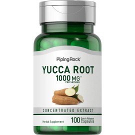 Piping Rock Yucca Root Capsules 1000mg | 100 Count | Non-GMO, Gluten Free | by Piping Rock