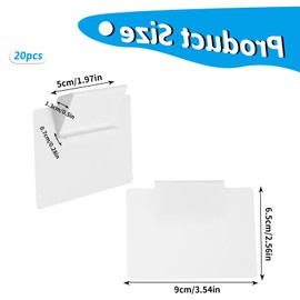 10 Pcs Labels for Baskets, White Premium Bin Basket Labels Plastic Basket Labels Clip On, Removable Clip On Labels Writable Erasable for Storage Bins Fabric Organization Box