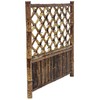 Red Lantern Hoshi Zen Garden Fence Panel - Burnt Bamboo