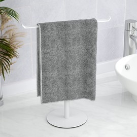 Towel Rack T-Shape Hand Towel Holder for Bathroom, Headband Holder Organizer and Bathroom Towel Racks,Kitchen Towel Rack White Hand Towel Holder