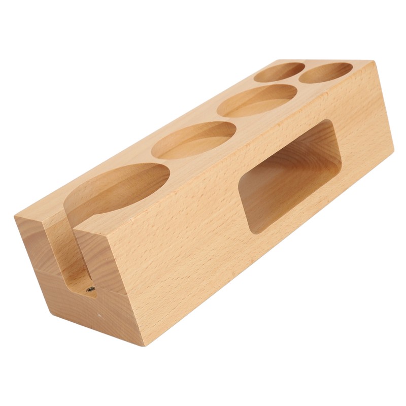 Coffee Tamper Base Multifunction Beech Coffee Distributor Tamping Station Accessories