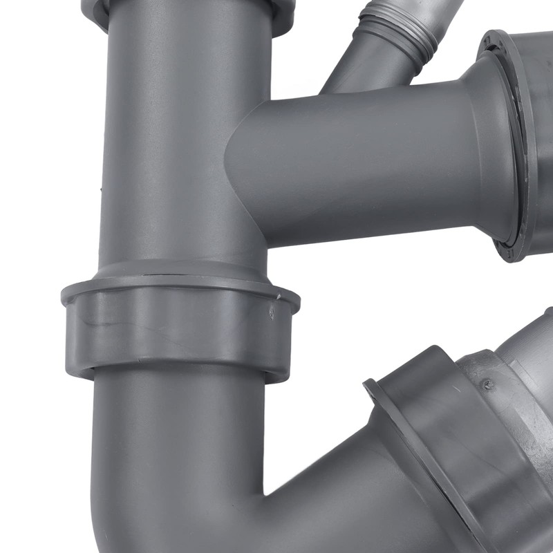 Sink Double Hose Drain Kit PVC Multiple Deodorants Expandable Kitchen