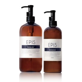 Epis EPIS Lotion, 16.9 fl oz (500 ml) & Serum, 10.1 fl oz (300 ml) (Set of Organic, Large Capacity, Natural Citrus Scent)