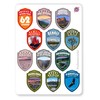 1.4 x 2.0" Shields Collection Stickers Set 63 National Parks