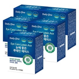 Daily One [Daily One] Lutein Ace Eye Nutrient, Beta Carotene 600mg / [데일리원] 눈에 좋은 루테인 에이스 눈 영양제 베타카로틴 600mg X 60캡슐 5통