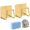 Blueden 2Pcs Adhesive Sponge Holder for Kitchen Sink Essentials, Stainless