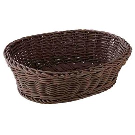 APS Oval Basket, Polypropylene Mocha, 25 x 19 x 6.5 cm