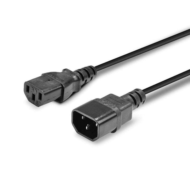 LINDY 2m Power Cable 10A IEC C14 Plug to IEC