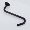 TRUSTMI Matte Black S-Shaped Shower Arm with Flange 12 Inch