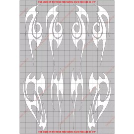 Paint Masks Plus TRB2001W Tribal Flames Water Based Vinyl Masking/ Stencil Kit