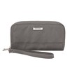 Travelon RFID Blocking Double Zip Wallet, Smoke, 7.5 x 4