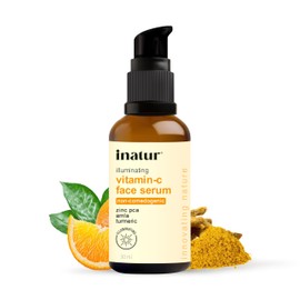 Inatur Vitamin C Face Serum| Skin Brightening & Repair | Enriched with Hyaluronic Acid, Amla Extract, Gotukola, Lemon Oil, Bergamot Oil | For Glowing & Radiant Skin | 30g